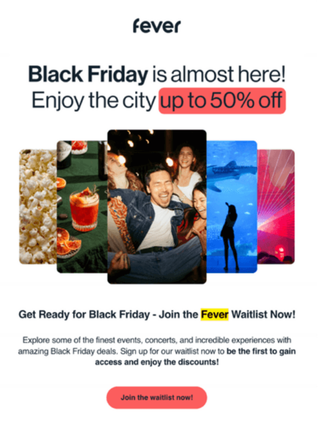 Fever Black Friday Email