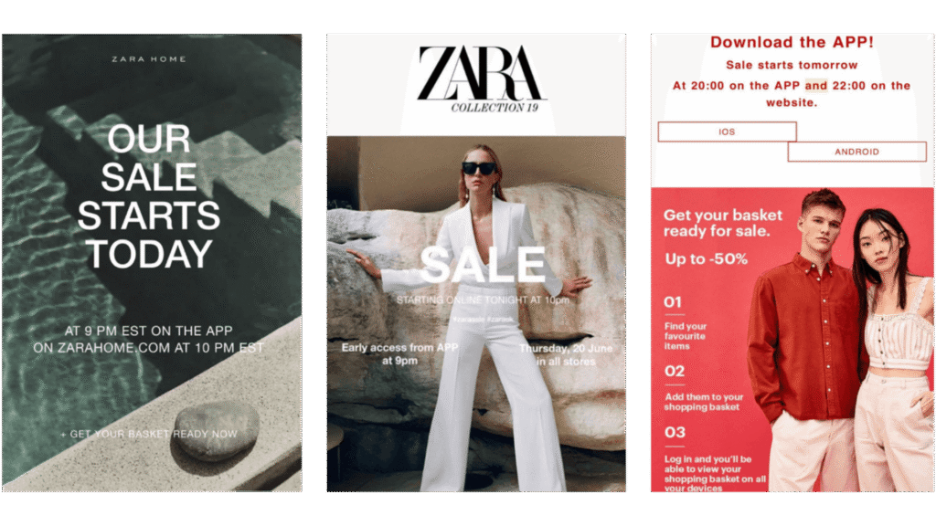 Zara and Pull & Bear Sale Advert